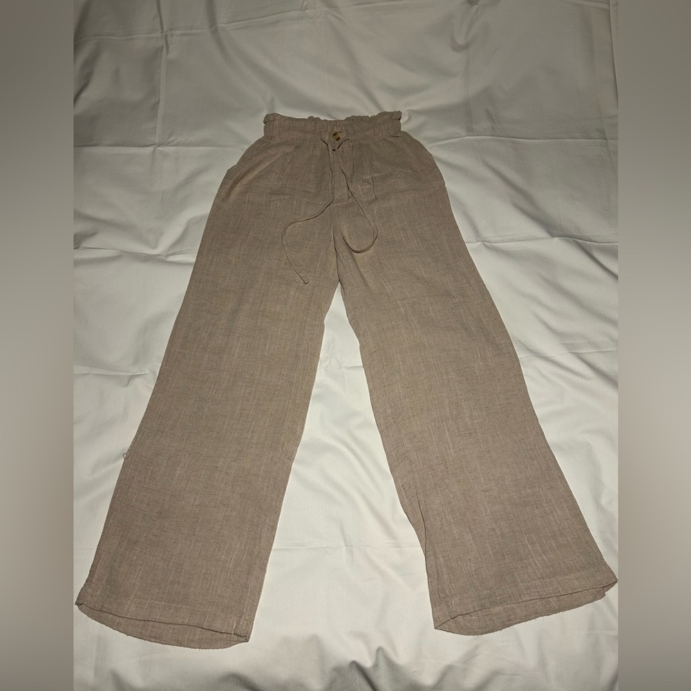 Thread & Supply Beige Linen Pants